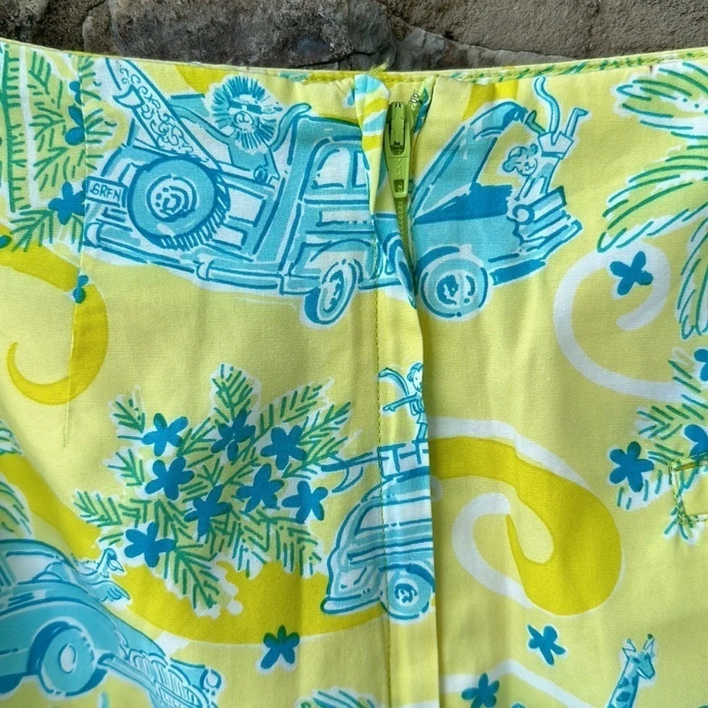 Lilly Pulitzer Vintage Skirt Green Cruising a California dress size 6